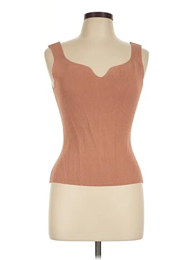 Pre-owned Reiss Tank Top Brown Strapless Neckline Tops
