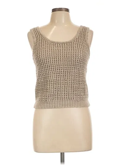 Pre-owned Reiss Tank Top Tan Strapless Neckline Tops