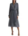 Reiss Tanya Mixed Print Midi Dress In Gray
