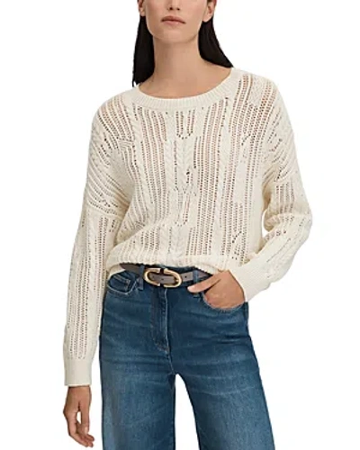 Reiss Tanya Open Stitch Sweater In Ivory