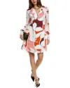 Reiss Tanya Abstract-print Woven Mini Dress In Multi