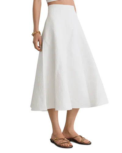 Reiss Tara Flare Skirt In White