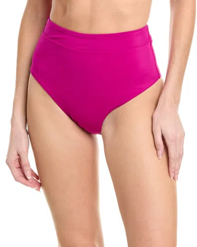 Reiss Tara Italian Fabric High Rise Bikini Bottom In Pink