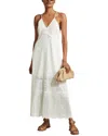 Reiss Tate Broderie Maxi Dress In White