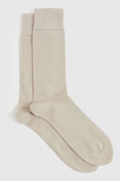 Reiss Taupe Mario Spot Polka Dot Socks