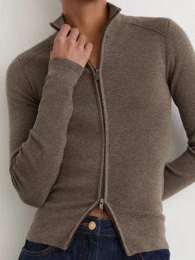 Reiss Taupe Neutral Ava Cardigan In Brown