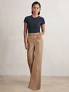 Reiss Taupe Neutral Patch Pocket Flared Jeans In Brown