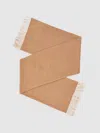 Reiss Taupe Wool-cashmere Scarf In Brown