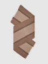Reiss Taupe Wool-cashmere Textured Scarf In Brown