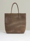 Reiss Womens Taupe Nancy Woven Tote Bag In Brown