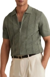 Reiss Mens Tay Pointelle-knit Modal And Cotton-blend Shirt Sage In Gray