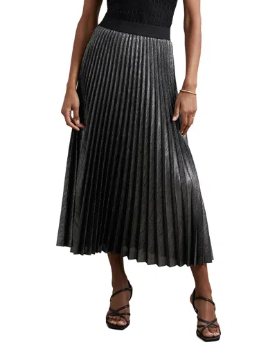 Reiss Taylor Pleated Skirt In Black