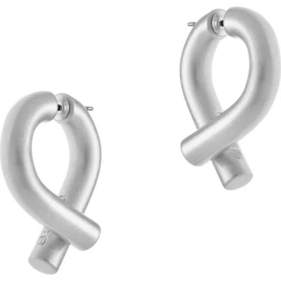 Reiss Taylor Tubular Metal Twist Front/back Earrings In Gold