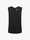Reiss Taylor V-neck Shell Blouse In Navy Blue