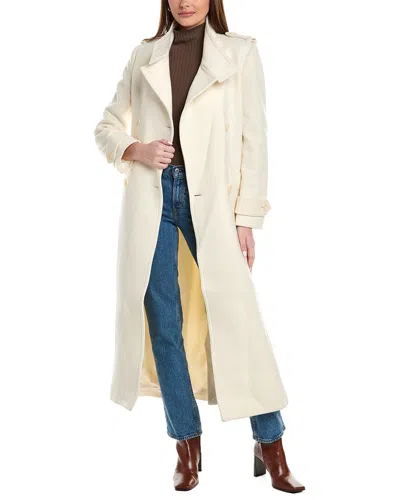 REISS TAYLOR WOOL TWILL LONG COAT