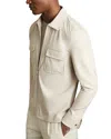 Reiss Technical Zip Front Overshirt In Stone
