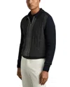 Reiss Tennant Wool Color Block Regular Fit Cardigan In Navy/grey