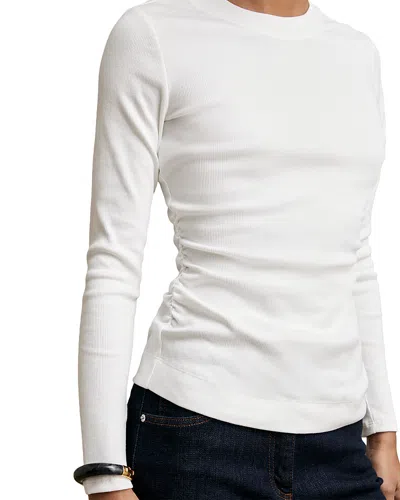 Reiss Tessa Ribbed Long Sleeve Tee In Animal Print