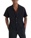 Reiss Textured Cuban Shirt In Black