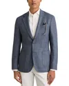 Reiss Mens Stack Single-breasted Wool-blend Blazer Blue In Blue