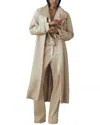 Reiss Teya Linen-blend Smart Trench Coat In Neutral