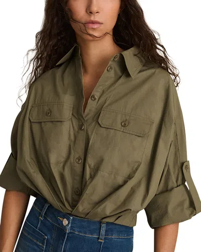 Reiss Thalia Cropped Long Sleeve Shirt