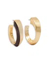 Reiss Thalia Twist Enamel Hoop Earrings, 1.2 Diameter In Gold
