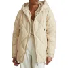 Reiss Cream Thea Quilted Puffer Coat In Cream