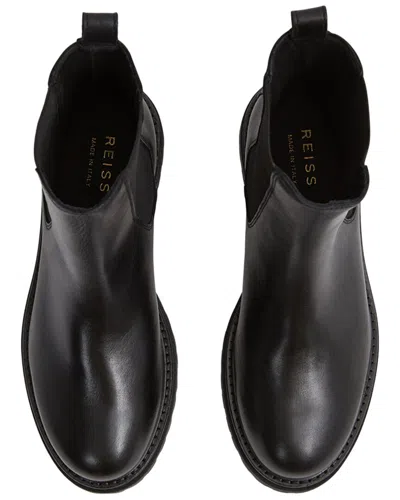 Reiss Thea Leather Boot In Black