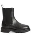 Reiss Black Leather Chelsea Boots In Black