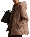 Reiss Mink Neutral Thea Quilted Puffer Coat