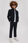 Reiss Thomas - Navy Junior Brushed Cotton Patch Pocket Overshirt, Age 8-9 Years