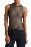 Shop Reiss Tia Chevron Stitch Metallic Tank