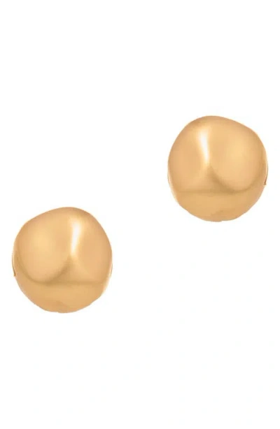 Reiss Tiara Tumbled Metal Front/back Earrings In Gold