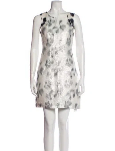 Pre-owned Reiss Tie-dye Print Mini Dress In White