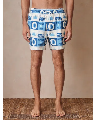 Reiss Tile Print 4.9 Swim Shorts In Multi