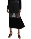 Reiss Tilly Midi Skirt In Black