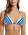 Reiss Blue Stripe Striped Halterneck Bikini Top In Blue