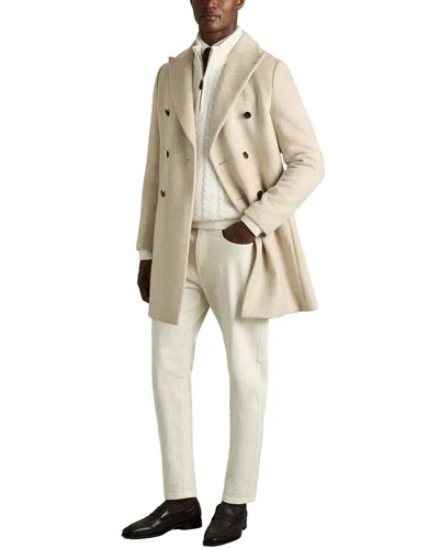 Reiss Timpano Wool-blend Overcoat In Neutral