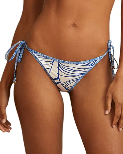 Reiss Tina Bikini Bottom In Blue Natural Print