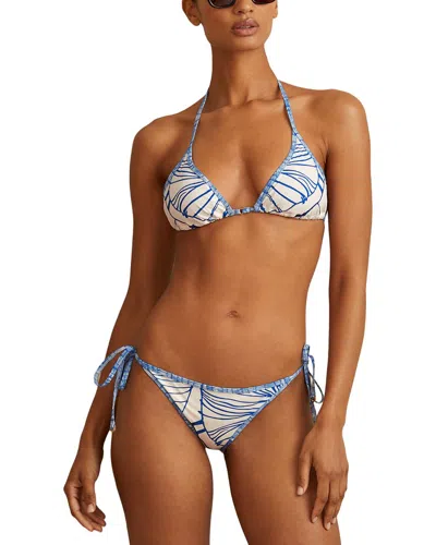 Reiss Tina Printed Bikini Top In Multi