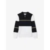 Reiss Tokyo Colour-block Knitted Modal And Cotton Polo Shirt 3-9 Years Navy White Camel In Navy White Camel