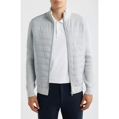 Reiss Townsend Bomber Jacket In Gray