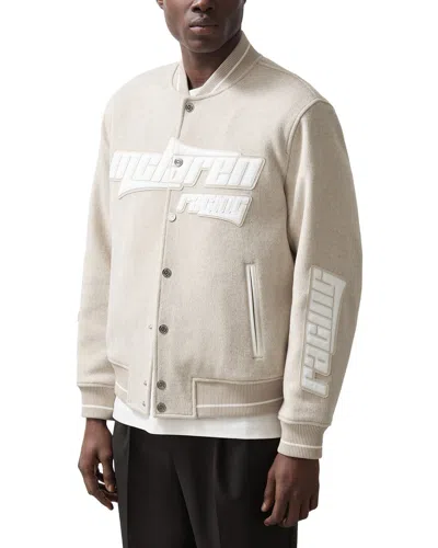 Reiss Track-ls Wool Bomber Jack In Neutral