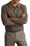 Reiss Trafford Wool Sweater In Dark Brown Melange