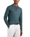 Reiss Mens Orion Blue Trafford Regular-fit Long-sleeve Merino-wool Polo