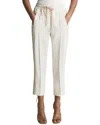 Reiss Tre Side Striped Pull On Tapered Pants In White