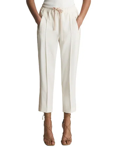 Reiss Tre Taper Side Stripe Pull On Trouser In White