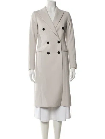 Pre-owned Reiss Trench Coat In Neutral