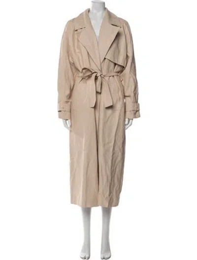 Pre-owned Reiss Trench Coat In Neutral